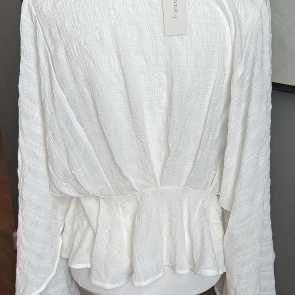 Boho Festival Long sleeve white kimono size medium - Picture 4 of 5